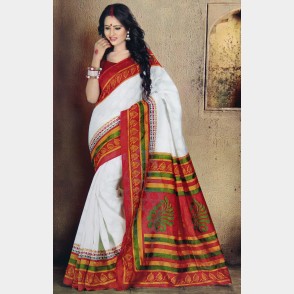 Kaajal’s Dhupian printed silk Sharee